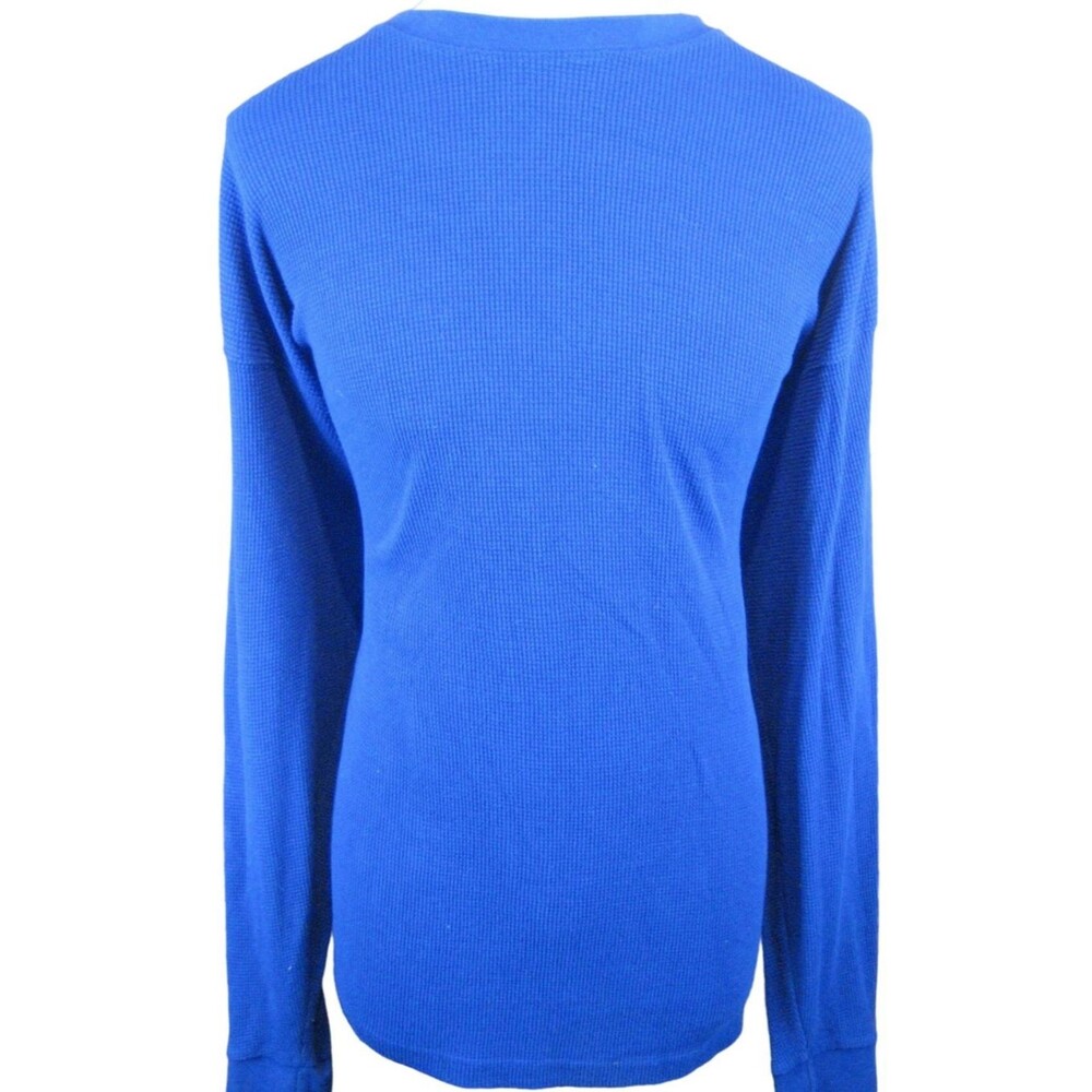 Mens Evolution Blue Waffle Knit Cotton Blend Base Layer Shirt sz 4XL